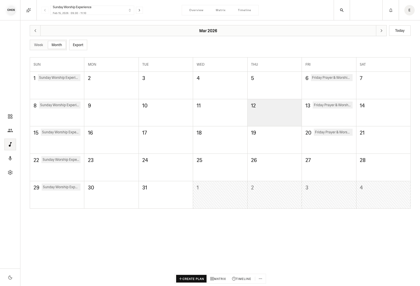 CHOS documents workspace